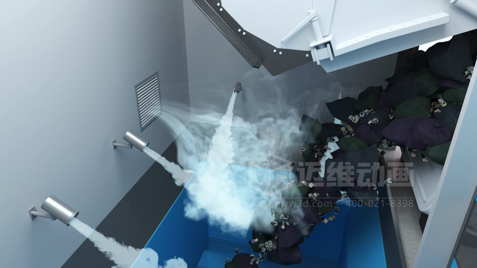 環衛一體化處理工藝三維動畫(圖2) 環衛一體化處理工藝三維動畫(圖2)